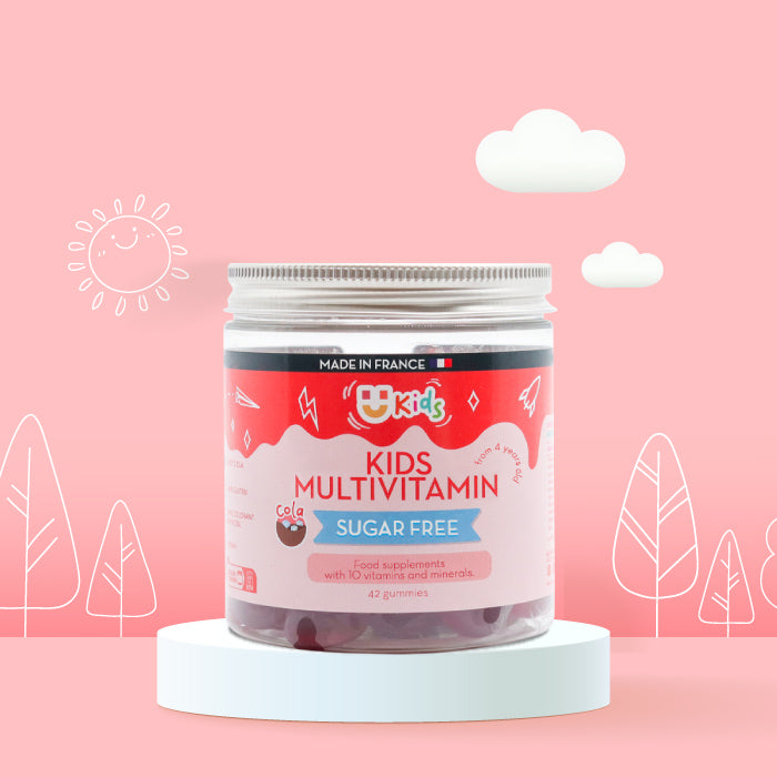 SUGAR-FREE KIDS MULTIVITAMIN GUMMIES | Cola flavour | 4 x 21 days