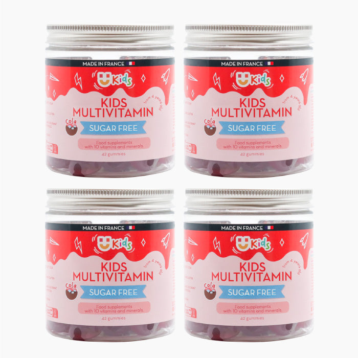 SUGAR-FREE KIDS MULTIVITAMIN GUMMIES | Cola flavour | 4 x 21 days